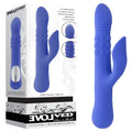 Evolved POP GOES THE O - Purple 24.7 cm USB Rechargeable Thrusting & Bulging Rabbit Vibrator - Body-Safe Silicone for Enhanced Pleasure