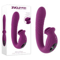 Evolved DEEP ECSTASY - USB Rechargeable Purple Thrusting and Tapping Vibrator (16.5 cm, Body-Safe Silicone)