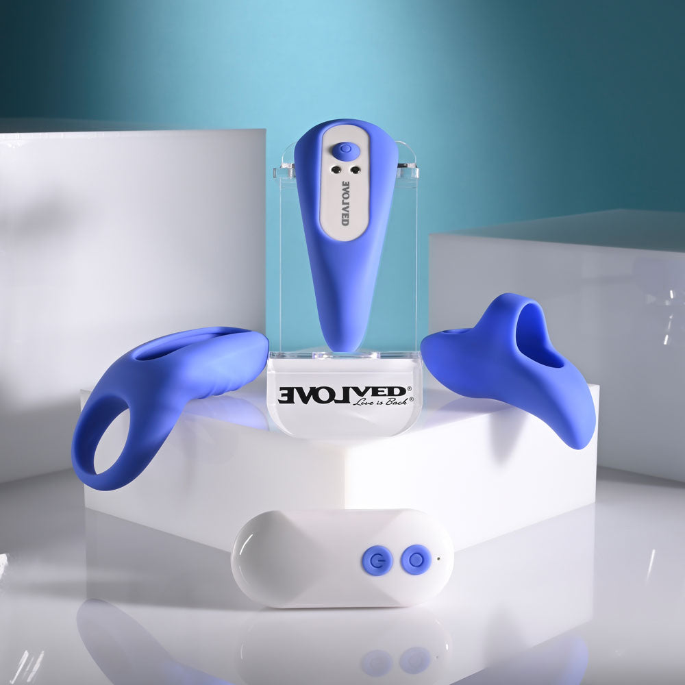 Evolved TAKE YOUR PICK - Versatile Rechargeable Bullet Vibrator with 3 Interchangeable Sleeves (Body-Safe, USB Rechargeable)