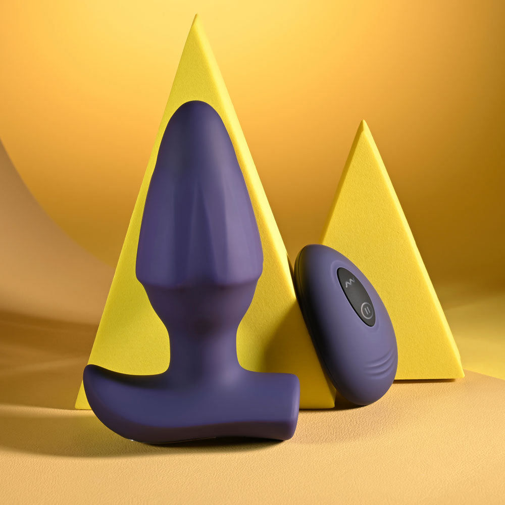 Evolved Starburst purple expanding vibrating butt plug with remote – image 2