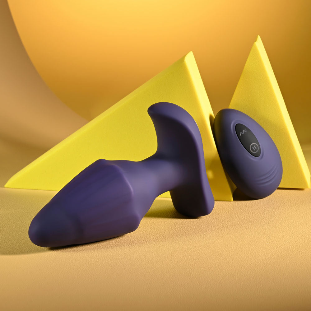 Evolved Starburst purple expanding vibrating butt plug with remote – image 4