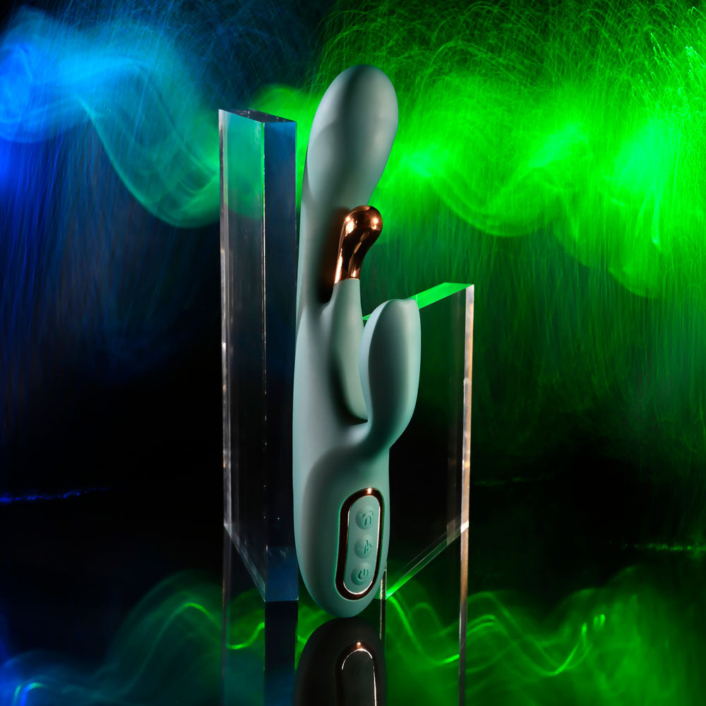 Evolved Golden Goddess green rabbit vibrator – image 2
