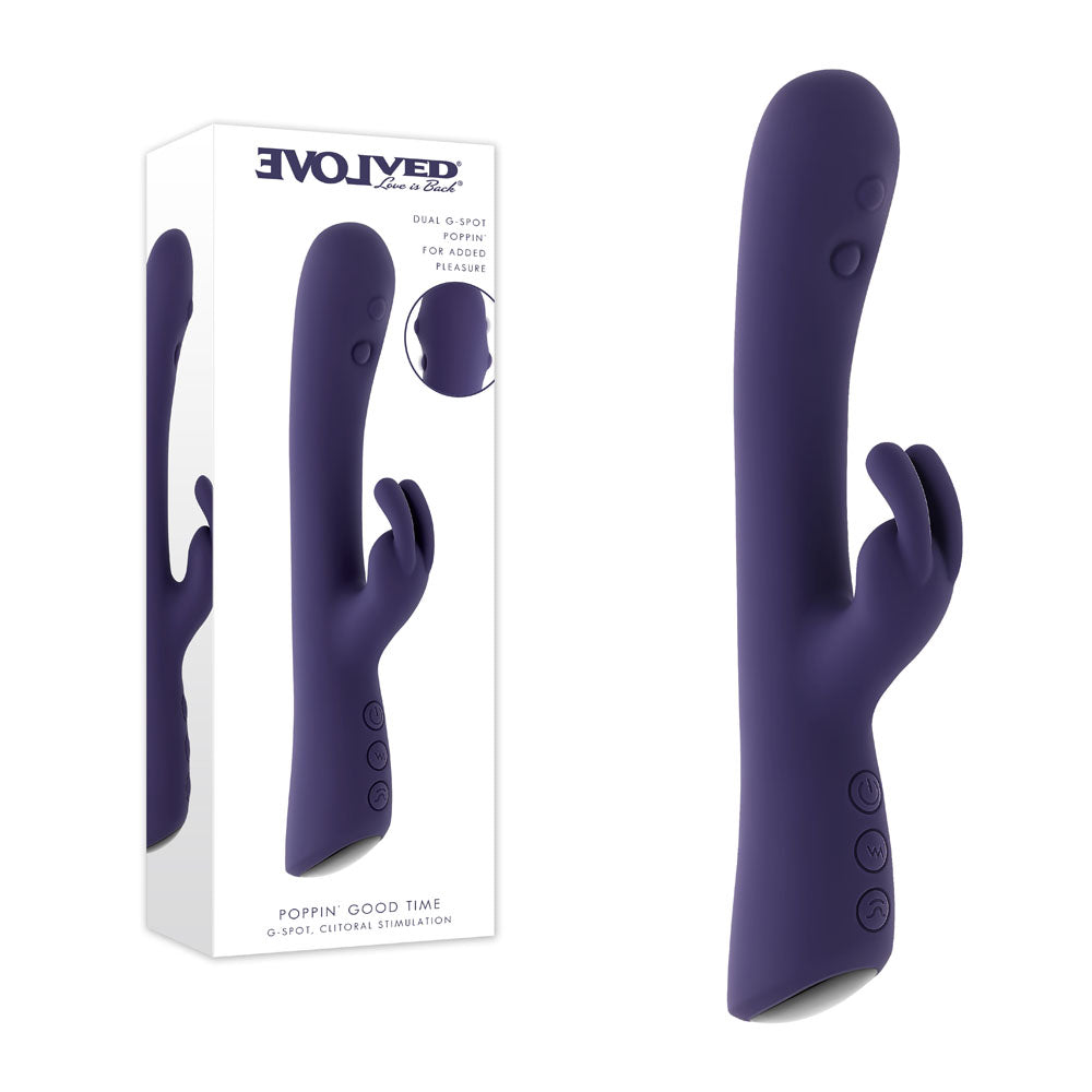 Evolved Vibrator – USB Rechargeable, Body-Safe Silicone – Purple – 20 cm
