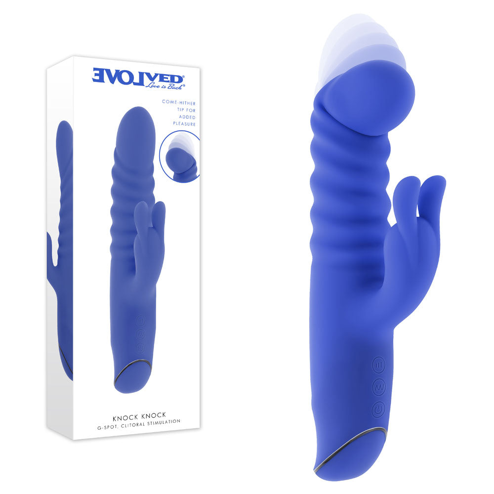 Evolved USB Rechargeable Rabbit Vibrator – Body-Safe Silicone – Purple – 22.9 cm