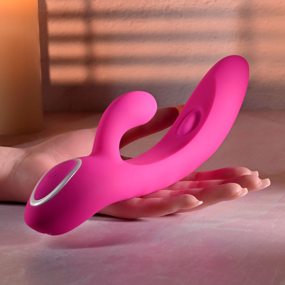 Evolved G-Tapper - Body-Safe Pink USB Rechargeable Rabbit Vibrator (Stimulating G-Spot & Clitoral Pleasure)