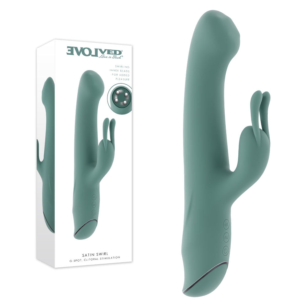 Evolved Rabbit Vibrator – Rechargeable, Body-Safe Silicone – Unique Swirling Head – 23 cm