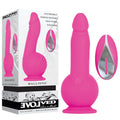 Evolved Ballistic - 19 cm USB Rechargeable Vibrating Dong with Balls and Remote Control - Body-Safe Silicone in Pink