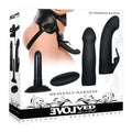 Evolved HEAVENLY HARNESS - USB Rechargeable Black Strap-On Kit for All Genders