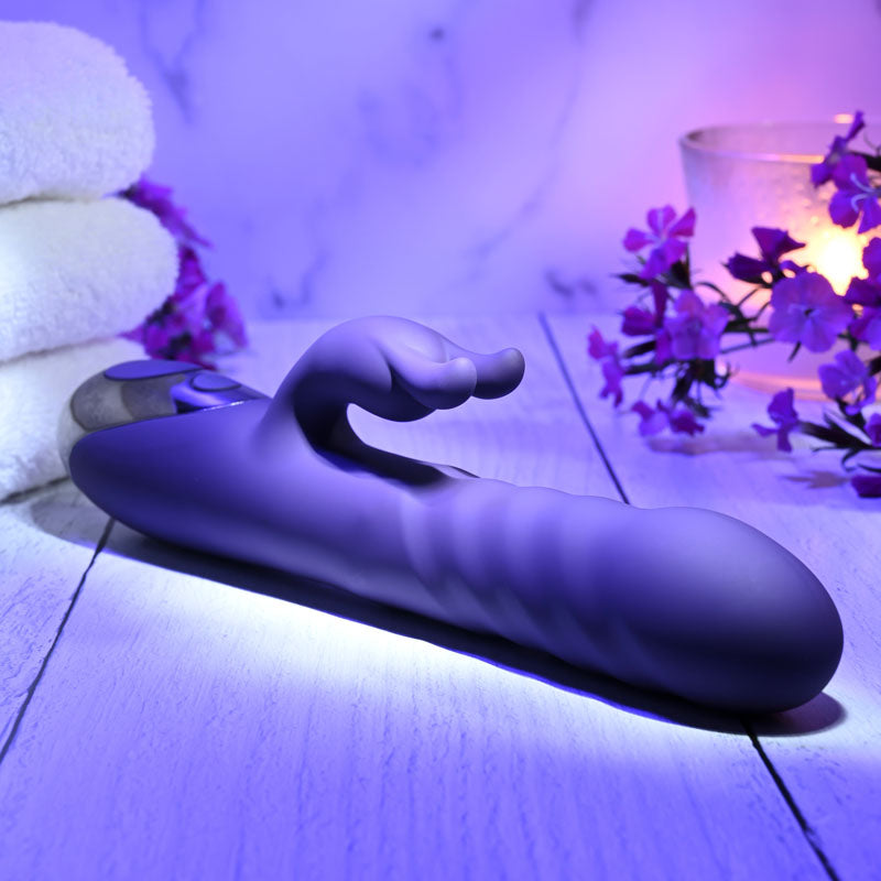 Evolved RASCALLY RABBIT - USB Rechargeable Purple Rabbit Vibrator (22.9 cm, Body-Safe Silicone)