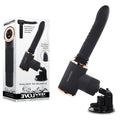 Evolved Too Hot to Handle - Black USB Rechargeable Thrusting Vibrator with Stand for Ultimate Pleasure