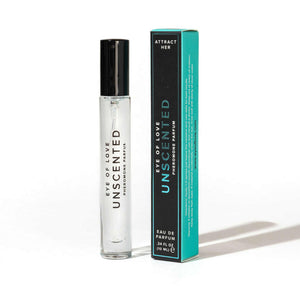 Unscented perfume bottle with packaging on a white background