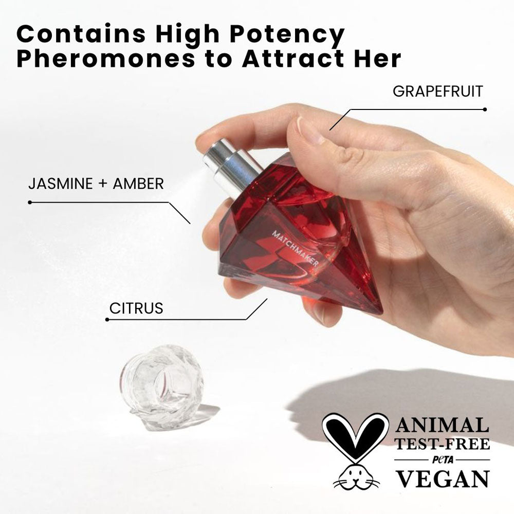 Eye of Love Matchmaker Red Diamond Pheromone Parfum for Women - 30 ml Spray to Attract Women - Gender-Neutral Fragrance