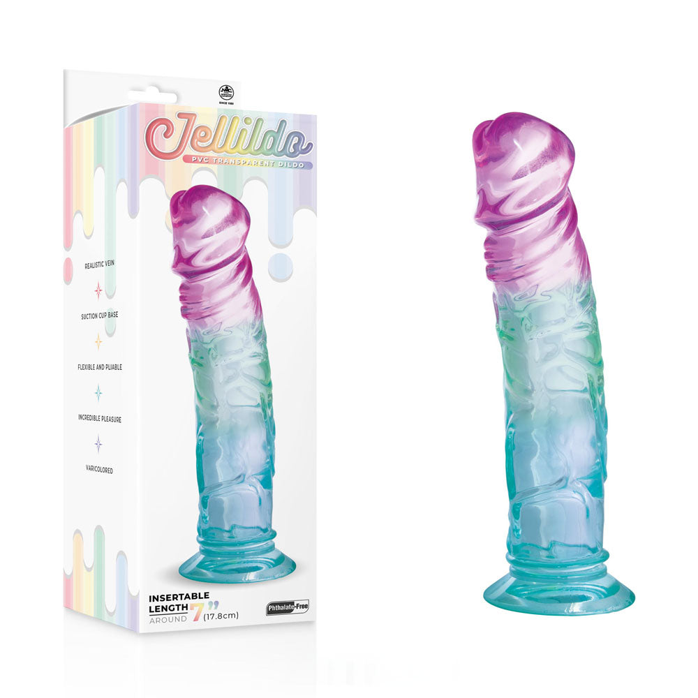 Jellido Body-Safe Clear Silicone Dildo – 18 cm (Gender-Neutral, Flexible Design)