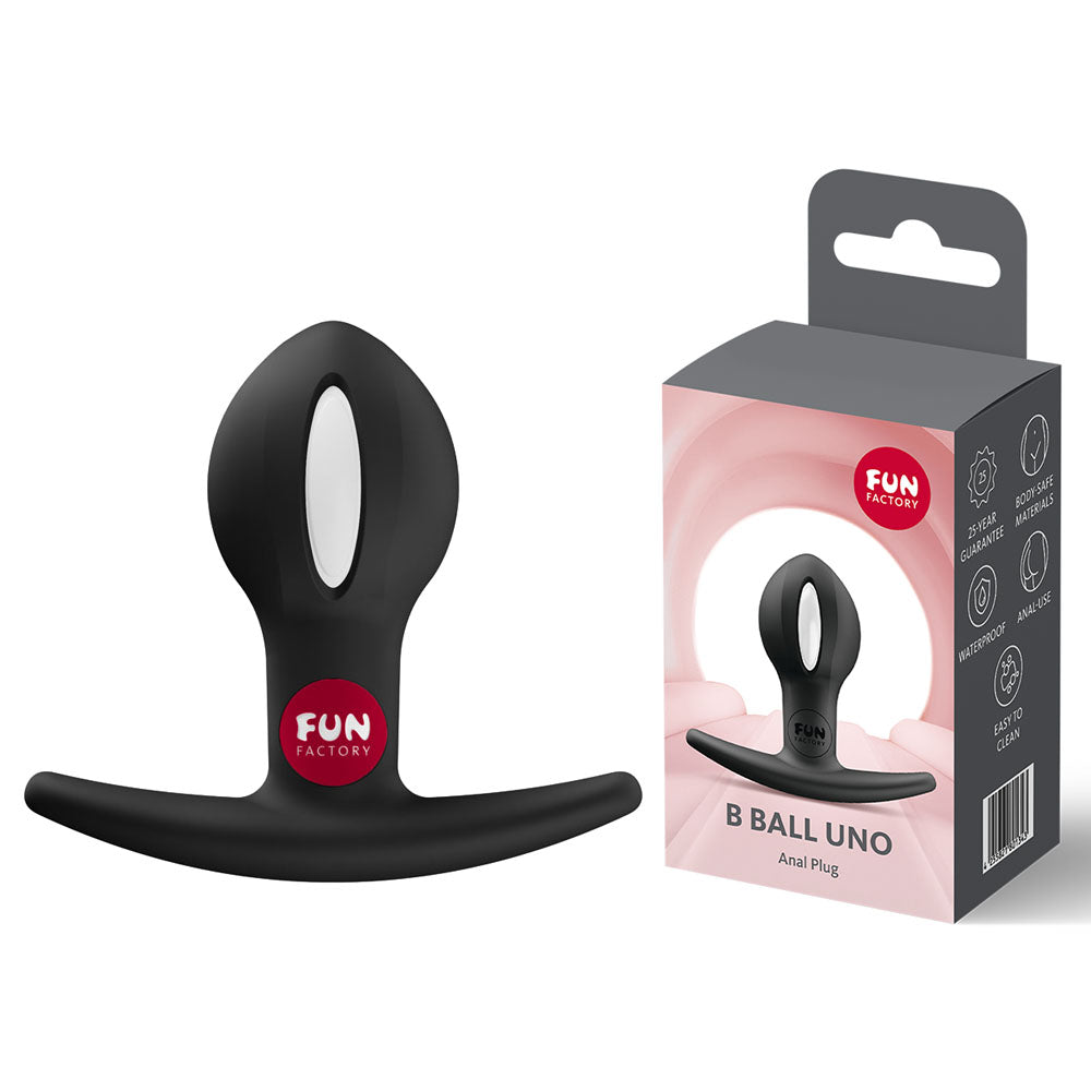 Fun Factory B BALLS UNO Kegel Exercise Ball – Black (7.3 cm, Body-Safe Silicone, Strengthen Pelvic Floor)