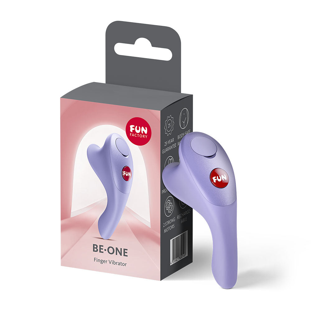 Fun Factory BE-ONE USB-C Rechargeable Finger Stimulator - Vibrant Purple Body-Safe Silicone for Wellness and Pleasure