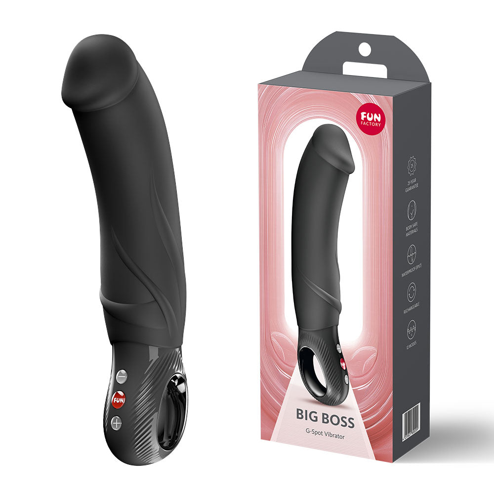 Fun Factory Rechargeable Vibrator – Body-Safe Silicone – Powerful Personal Massager – Black