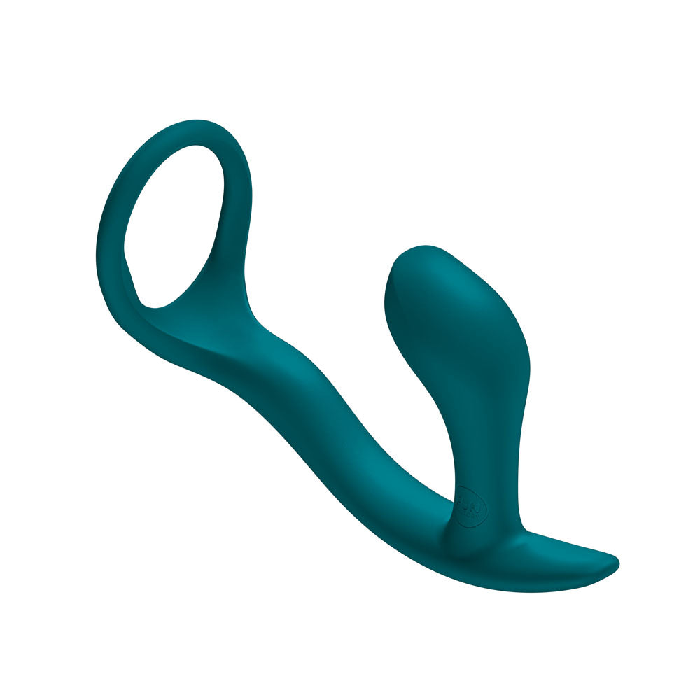 Fun Factory Premium Anal Toy – Body-Safe Silicone Anal Plug with Cock Ring – Bottle Green – 14.7 cm