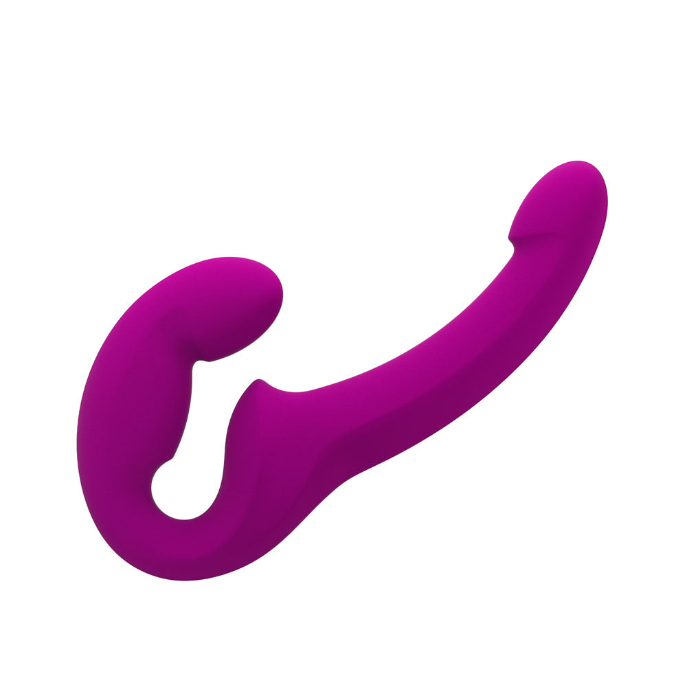 Fun Factory SHARE LITE Strapless Strap-On - Blackberry (Body-Safe, Gender-Neutral, 20 cm)