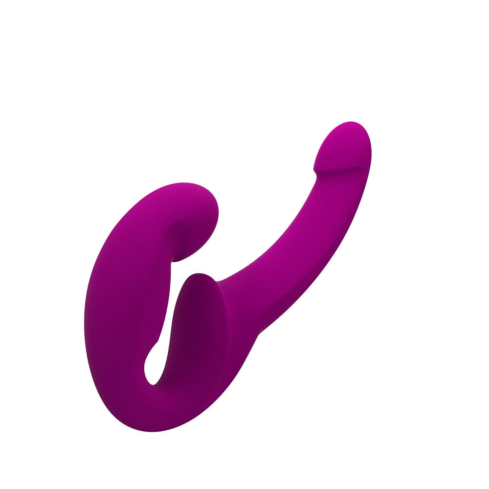 Fun Factory SHARE LITE Strapless Strap-On - Blackberry (Body-Safe, Gender-Neutral, 20 cm)