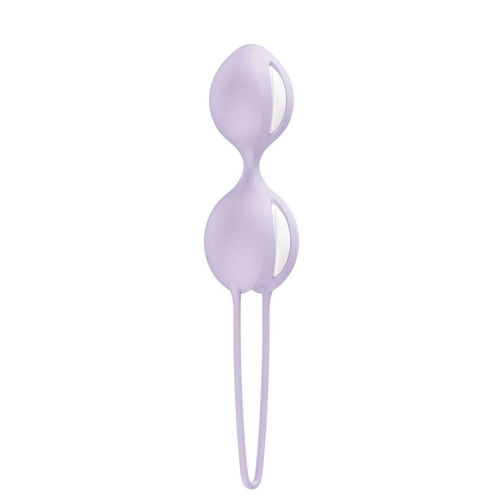 Fun Factory SMARTBALLS DUO - Purple Body-Safe Weighted Kegel Balls for Pelvic Floor Wellness (USB Rechargeable)