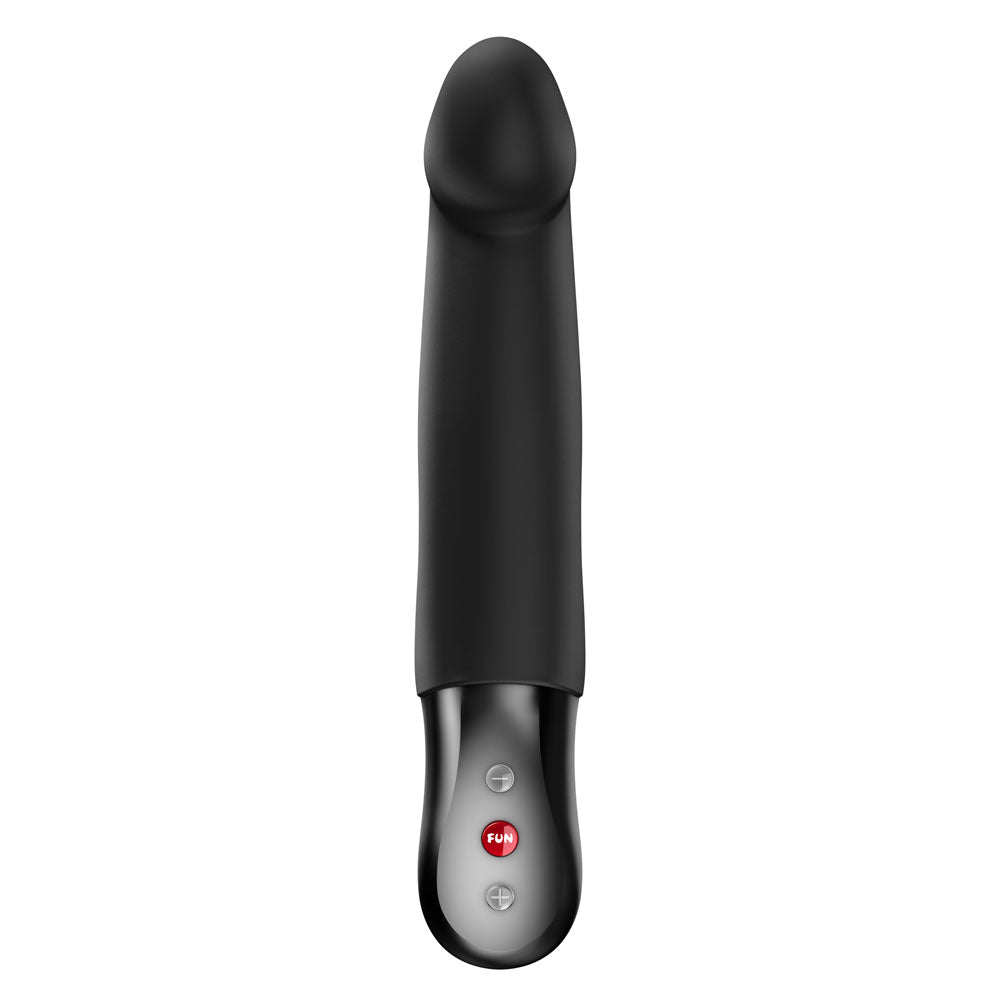 Fun Factory STRONIC REAL Thrusting Vibrator - Black USB Rechargeable (Body-Safe Silicone, 20 cm)
