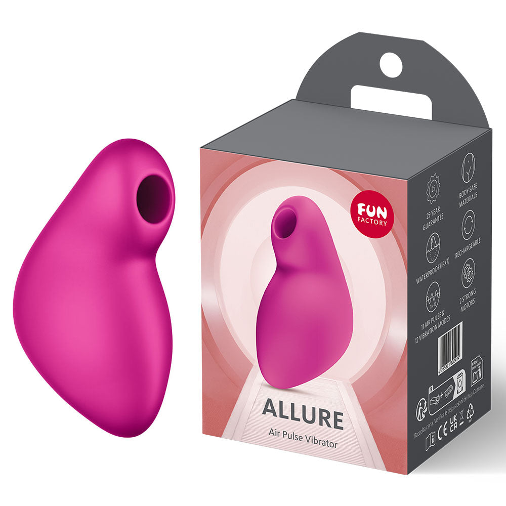Fun Factory Air Pulsation Stimulator – Rechargeable Body-Safe Silicone – Magenta for Personal Pleasure