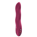 Fun Factory STRONIC WAVE Thrusting Vibrator - Wine Red (USB-C Rechargeable, Body-Safe Design)
