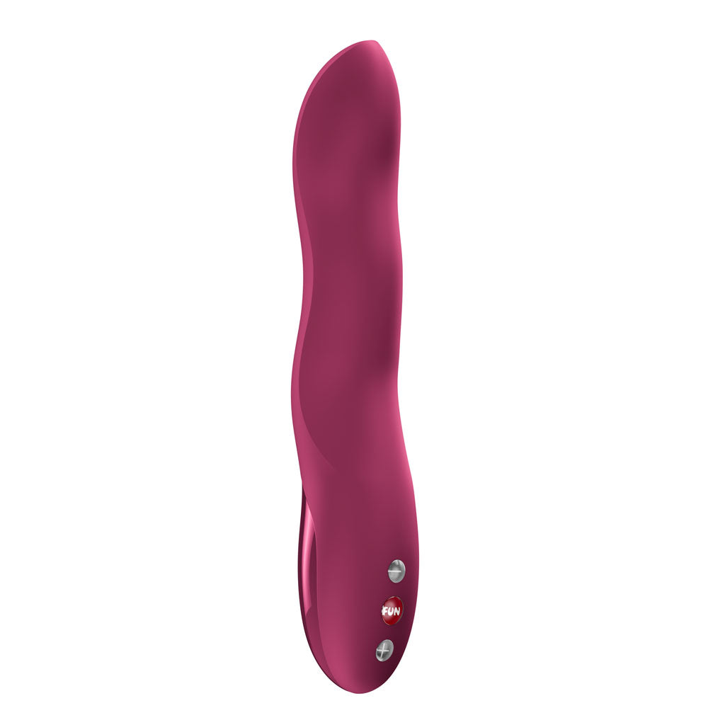 Fun Factory STRONIC WAVE Thrusting Vibrator - Wine Red (USB-C Rechargeable, Body-Safe Design)