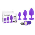 Heart Light - Glow-in-the-Dark Purple Butt Plugs - Set of 3 Sizes for Wellness and Pleasure