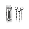 Knot Knot - Body-Safe Black Urethral Sounding Kit – 3 Piece Set (Premium Silicone, Non-Tarnishing)