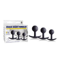 Under Night Body-Safe Weighted Butt Plug Set – 3 Sizes in Sleek Black (Perfect for Couples, USB Rechargeable)