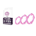 Lasting Love Ring Set - 3 Sizes of Pink Beaded Cock Rings for Enhanced Pleasure