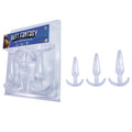 Butt Fantasy Triple Tapered Anal Plug Set – Clear (Beginner-Friendly, 3 Sizes for Comfort and Exploration)
