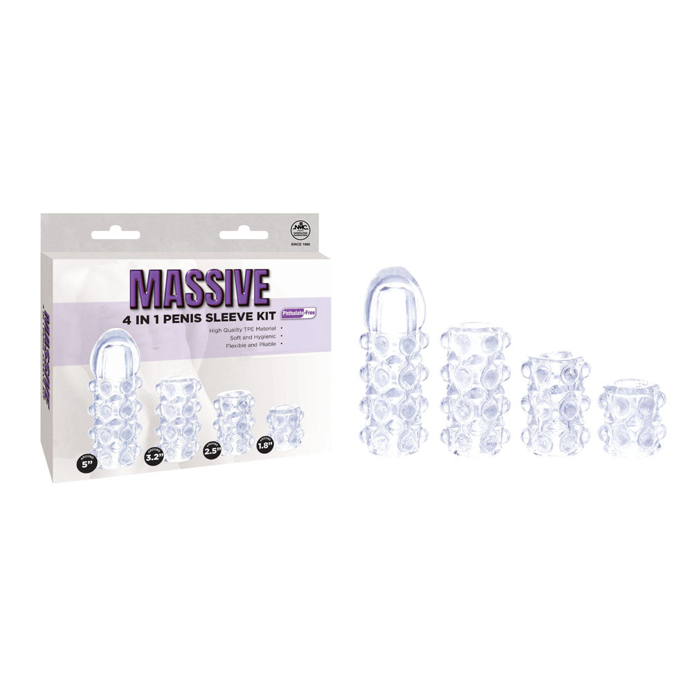 Massive Sleeves – Clear – Set of 4 Styles