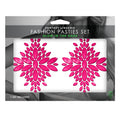 GLOW Fashion Pasties Set - Radiant Pink Crystal Embellishments (Body-Safe, Reusable, Stylish)