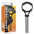 Jet Horny - Adjustable Black Cock Ring for Enhanced Pleasure (Body-Safe Material, Unisex Design)