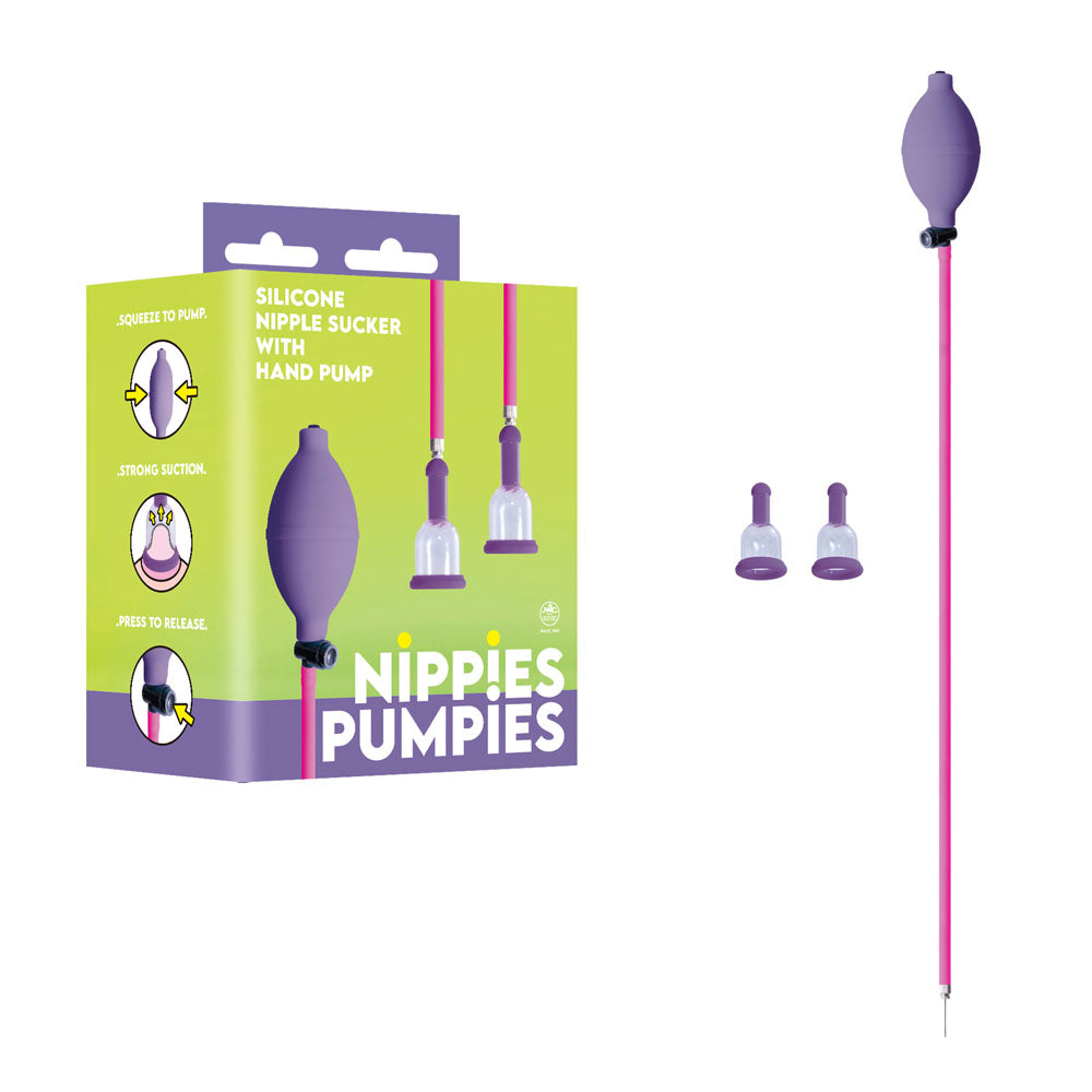 Nippies Pumpies Purple Nipple Pump for Enhanced Pleasure