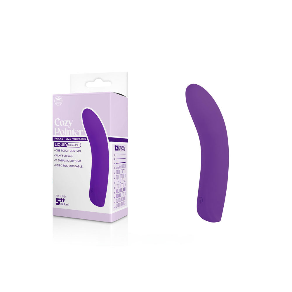 Cozy Pointer - Body-Safe Silicone Mini Vibrator - Purple (USB Rechargeable, 12.7 cm)