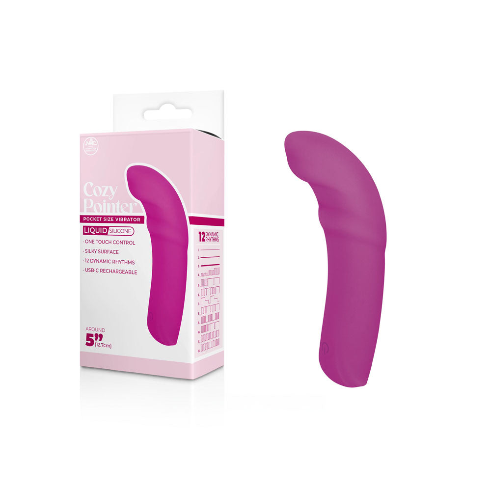 Cozy Pointer - USB Rechargeable Curved Mini Vibrator – 12.7 cm – Gender-Neutral Pink