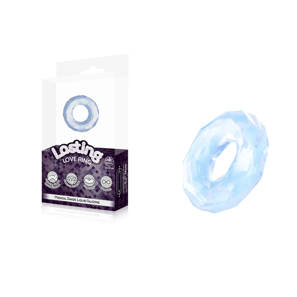 Lasting Love Clear Silicone Cock Ring – Unisex, Body-Safe, Adjustable Fit