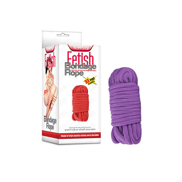Premium Bondage Rope - Purple - 10 m Length - Body-Safe & Durable for Safe Play