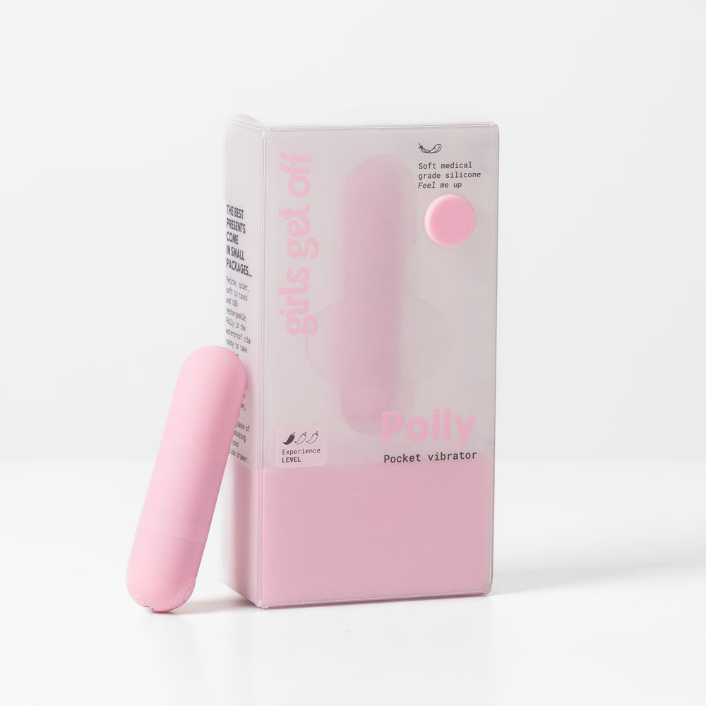 Polly - USB Rechargeable Pink Bullet Vibrator for Intimate Wellness (6.3 cm, Body-Safe Silicone)
