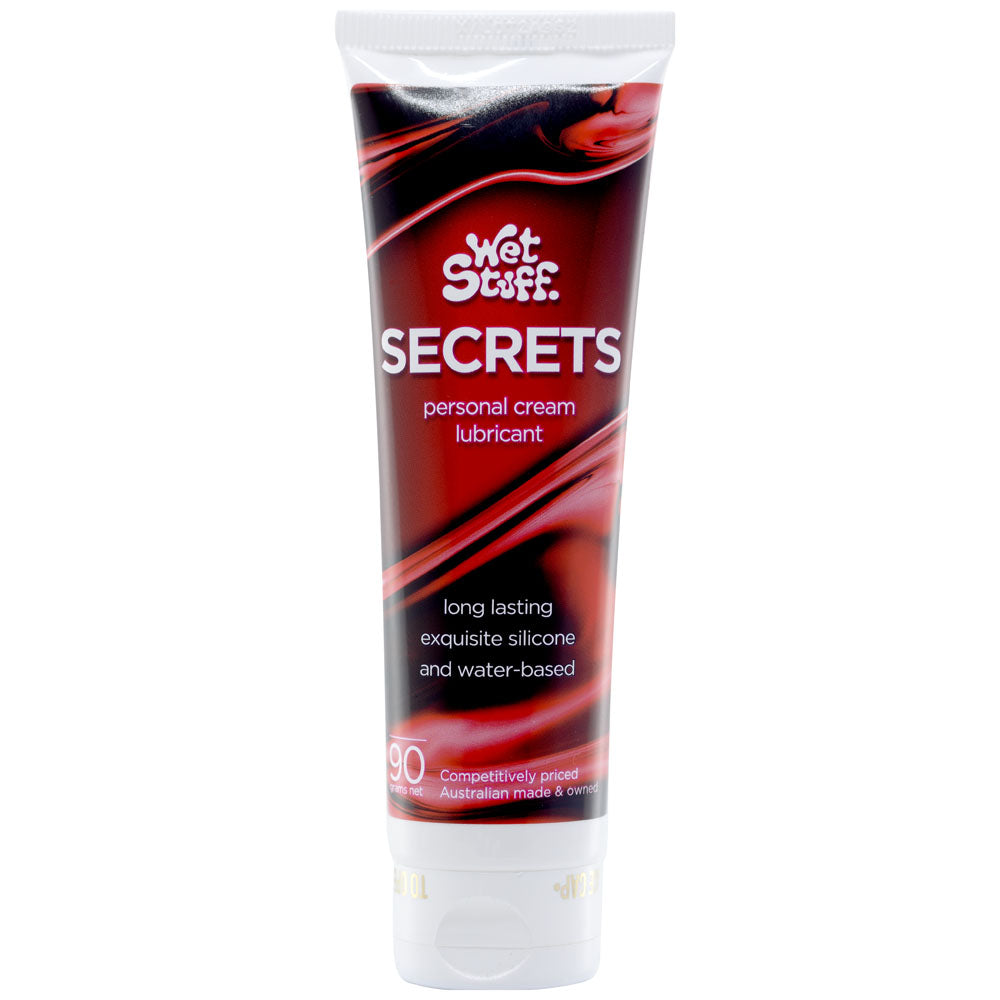 Wet Stuff Secrets Hybrid Lubricant - 90g Tube (Body-Safe, Long-Lasting, Versatile Use)
