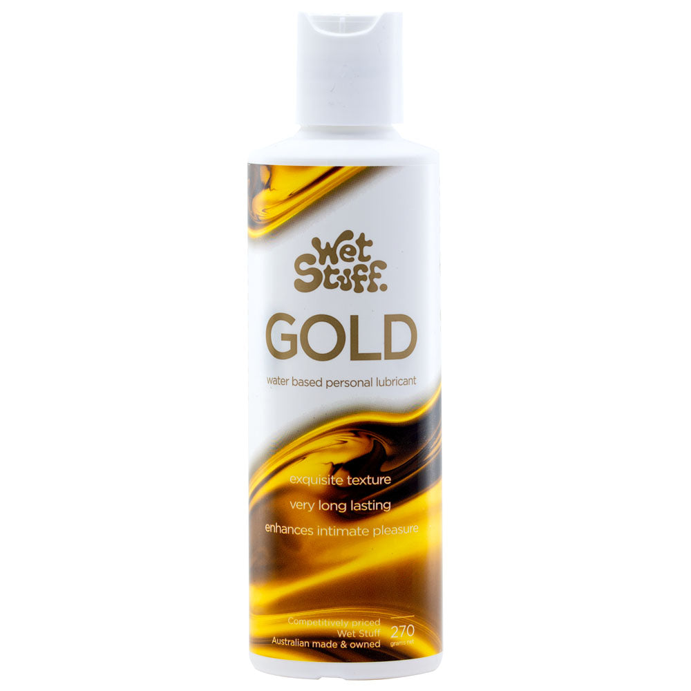Wet Stuff Gold Water-Based Lubricant - 270g Bottle for Enhanced Comfort and Pleasure