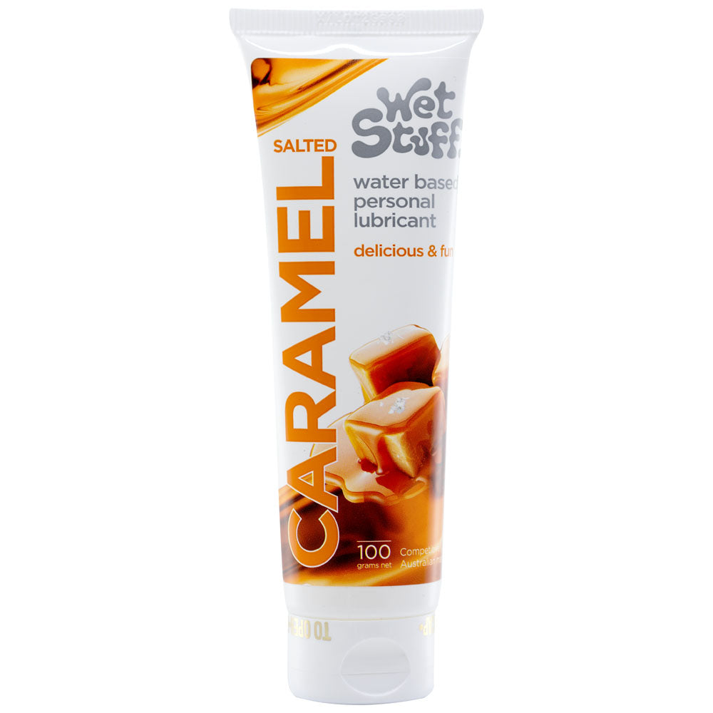 Wet Stuff Lubricant – Water-Based, Salted Caramel Flavour – 100 g