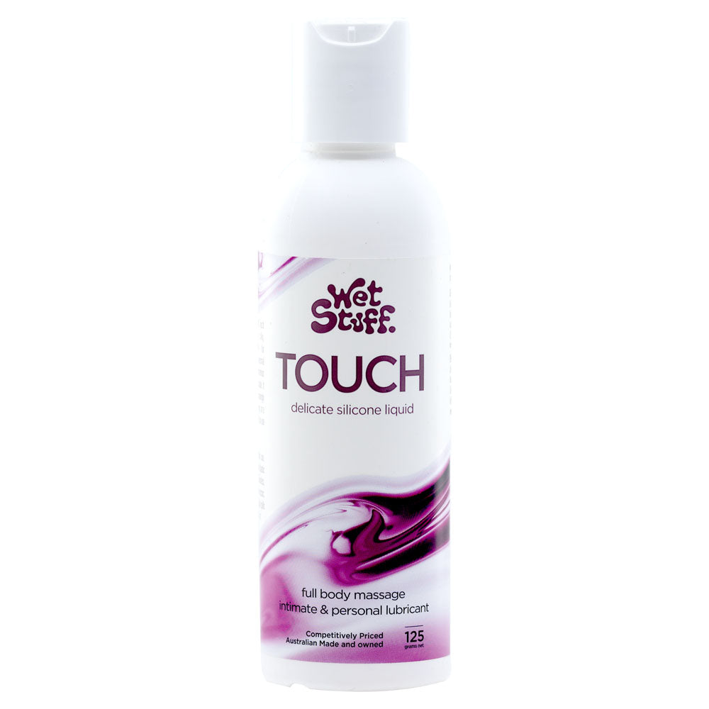 Wet Stuff Touch - Silicone Lubricant - 125g Disk Top Bottle (Body-Safe, Long-Lasting)