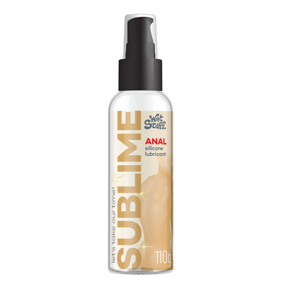 Wet Stuff Sublime Anal Silicone Lubricant - 110g Pump Bottle (Body-Safe, Long-Lasting Formula)