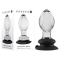Gender X Crystal Ball - Clear Glass 13.6 cm Suction Base Butt Plug for Wellness and Pleasure