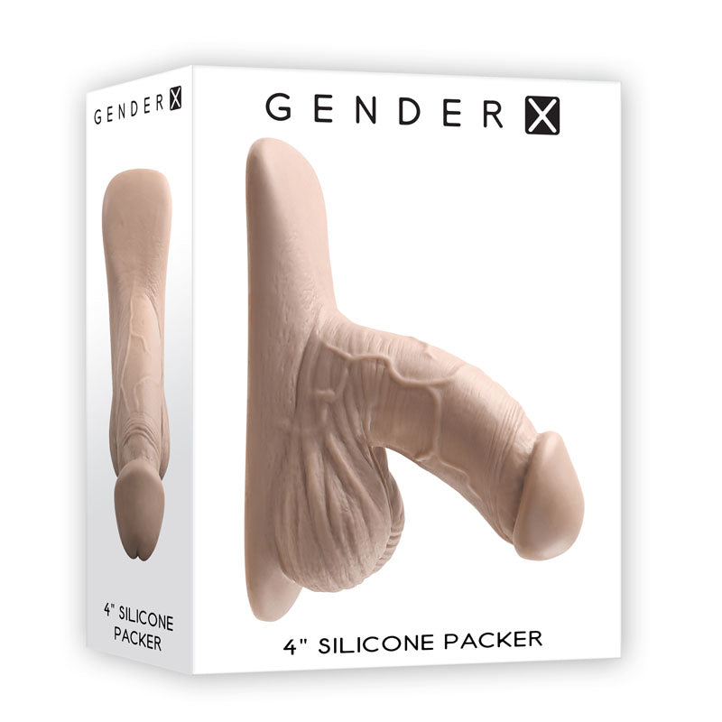 Gender-Neutral 4'' Body-Safe Silicone Packer - Flesh Color (10 cm, Ideal for Comfort and Discretion)