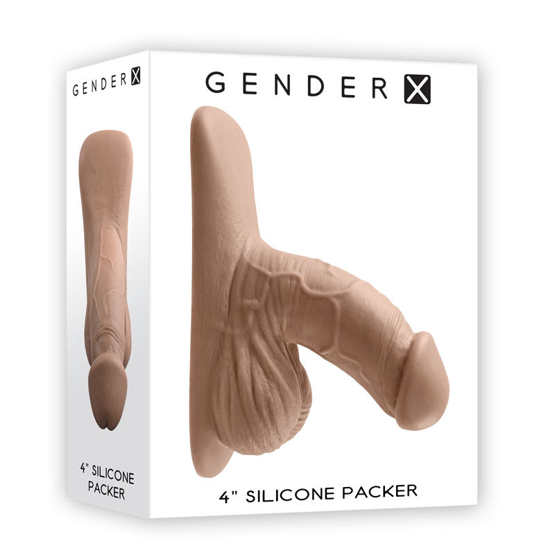 Gender-Neutral 4'' Body-Safe Silicone Medium Packer – Tan (10 cm, Comfortable & Discreet)